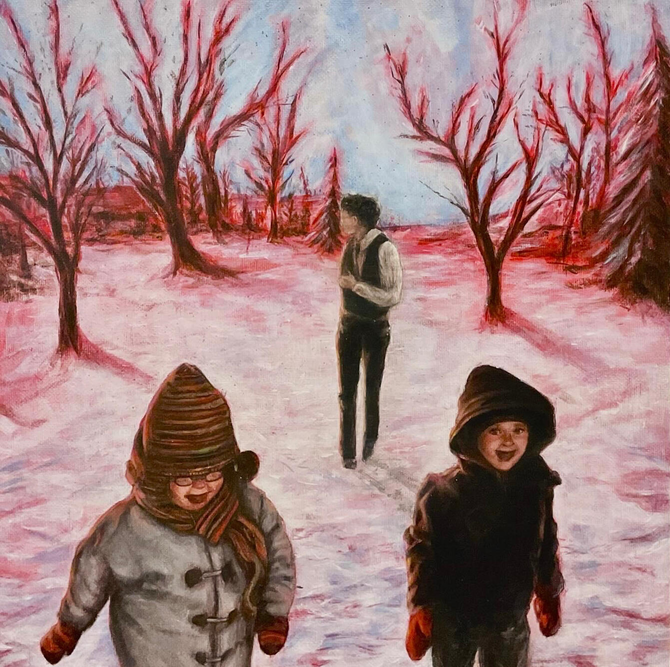 Acrylic on canvas.