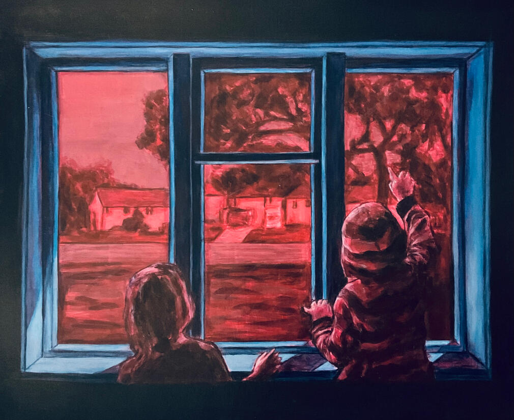 Acrylic on card.